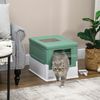 Caja De Arena Plegable Para Gatos De Pp 47,5x35,5x36,7cm-pawhut.verde