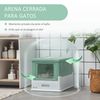 Caja De Arena Plegable Para Gatos De Pp 47,5x35,5x36,7cm-pawhut.verde