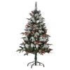 Árbol De Navidad Artificial De Acero Pvc Pe Homcom Ø60x120 Cm-verde