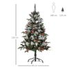 Árbol De Navidad Artificial De Acero Pvc Pe Homcom Ø60x120 Cm-verde