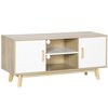 Mueble De Tv De Melamina De Madera Homcom 120x40x55 Cm-natural