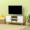 Mueble De Tv De Melamina De Madera Homcom 120x40x55 Cm-natural