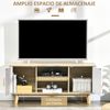 Mueble De Tv De Melamina De Madera Homcom 120x40x55 Cm-natural