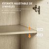 Armario Auxiliar De Baño De Melamina Madera Homcom 68x34x80cm-natural