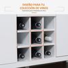 Aparador De Cocina De Melamina De Madera Homcom 110x35x75cm-blanco