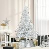 Árbol De Navidad Artificial De Acero Pvc Homcom 88x88x150cm-blanco