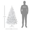 Árbol De Navidad Artificial De Acero Pvc Homcom 88x88x150cm-blanco