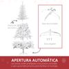 Árbol De Navidad Artificial De Acero Pvc Homcom 88x88x150cm-blanco