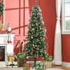 Árbol De Navidad Artificial De Plástico Acero Homcom Ø73x180 Cm Verde