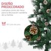 Árbol De Navidad Artificial De Plástico Acero Homcom Ø73x180 Cm Verde