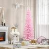 Árbol Navidad 390 Ramas De Metal Pvc Plástico Homcom Ø55x180cm-rosa