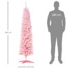 Árbol Navidad 390 Ramas De Metal Pvc Plástico Homcom Ø55x180cm-rosa