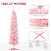 Árbol Navidad 390 Ramas De Metal Pvc Plástico Homcom Ø55x180cm-rosa