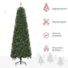 Árbol De Navidad Artificial De Pvc Acero Homcom Ø63x180 Cm-verde