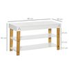 Banco Zapatero De Bambú Mdf Homcom 80x30x45 Cm-blanco