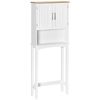 Mueble Sobre Inodoro De Mdf Kleankin 64x22x165 Cm-blanco