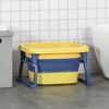 Bañera Plegable Para Bebé De 0-6 Años 105l Amarillo Y Azul Homcom