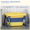 Bañera Plegable Para Bebé De 0-3 Años 105l Amarillo Y Azul Homcom