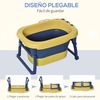 Bañera Plegable Para Bebé De 0-6 Años 105l Amarillo Y Azul Homcom