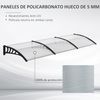 Marquesina De Aleación Aluminio Pp Pc 303x96cm-outsunny. Transparente