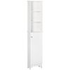 Armario Alto Baño De Mdf Melamina De Madera Homcom 34x20x165cm-blanco