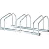 Aparcamiento Para 3 Bicicletas Homcom Acero, 76x33x27 Cm, Plata