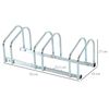 Aparcamiento Para 3 Bicicletas Homcom Acero, 76x33x27 Cm, Plata