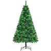 Árbol De Navidad Artificial De Pe Pvc Metal Homcom Ø116x180 Cm-verde