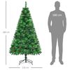 Árbol De Navidad Artificial De Pe Pvc Metal Homcom Ø116x180 Cm-verde