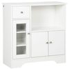 Aparador De Cocina De Melamina De Madera Homcom 80x30x82 Cm-blanco