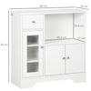 Aparador De Cocina De Melamina De Madera Homcom 80x30x82 Cm-blanco