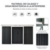 Cobertizo Jardín De Acero Galvanizado Pp 280x130x172 Cm-outsunny.gris