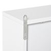 Armario De Baño De Mdf Melamina Vidrio Homcom 48x14,5x45 Cm-blanco