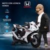 Moto Eléctrica Con Licencia Honda Para Niños 3-5 Años Blanco Homcom