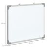 Pizarra Magnética Galvanizado Y Aluminio Homcom 60x45 Cm-blanco