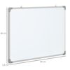 Pizarra Magnética Galvanizado Y Aluminio Homcom 90x60 Cm-blanco