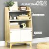 Estantería Infantil De Melamina Madera Pino Homcom 58x30x93cm-natural