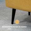 Banco Almacenaje De Lino Espuma Acero Homcom 101x38,5x44,5cm-amarillo