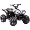 Quad Eléctrico Para Niños De 3-5 Años 12v Con 2 Motores Blanco Homcom