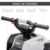 Quad Eléctrico Para Niños De 3-5 Años 12v Con 2 Motores Blanco Homcom