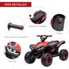 Quad Eléctrico Para Niños De 3-5 Años 12v Con 2 Motores Rojo Homcom