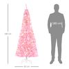 Árbol De Navidad Artificial De Pvc Acero Homcom Ø63x180 Cm-rosa