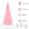 Árbol De Navidad Artificial De Pvc Acero Homcom Ø63x180 Cm-rosa