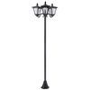 Farol Solar Plástico Acero Inoxidable 51,5x47x182,5cm-outsunny.negro