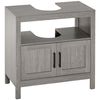 Mueble Debajo Del Lavabo De Melamina Madera Kleankin 60x30x60 Cm-gris