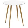 Mesa De Comedor De Mdf Metal Homcom Ø72x75 Cm-blanco