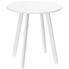 Mesa De Comedor De Mdf Metal Homcom Ø72x75 Cm-blanco