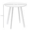 Mesa De Comedor De Mdf Metal Homcom Ø72x75 Cm-blanco