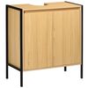 Mueble Debajo Del Lavabo De Madera Acero Kleankin 60x30x65,2 Cm-roble