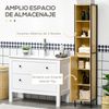 Armario Alto Baño De Melamina Madera Acero Kleankin 30x28x168cm-roble